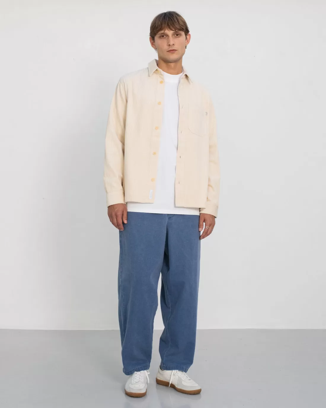 Hemden & Overshirts | Shirts & Blouses | Rotholz Cord Casual Shirt Organic Cotton - White
