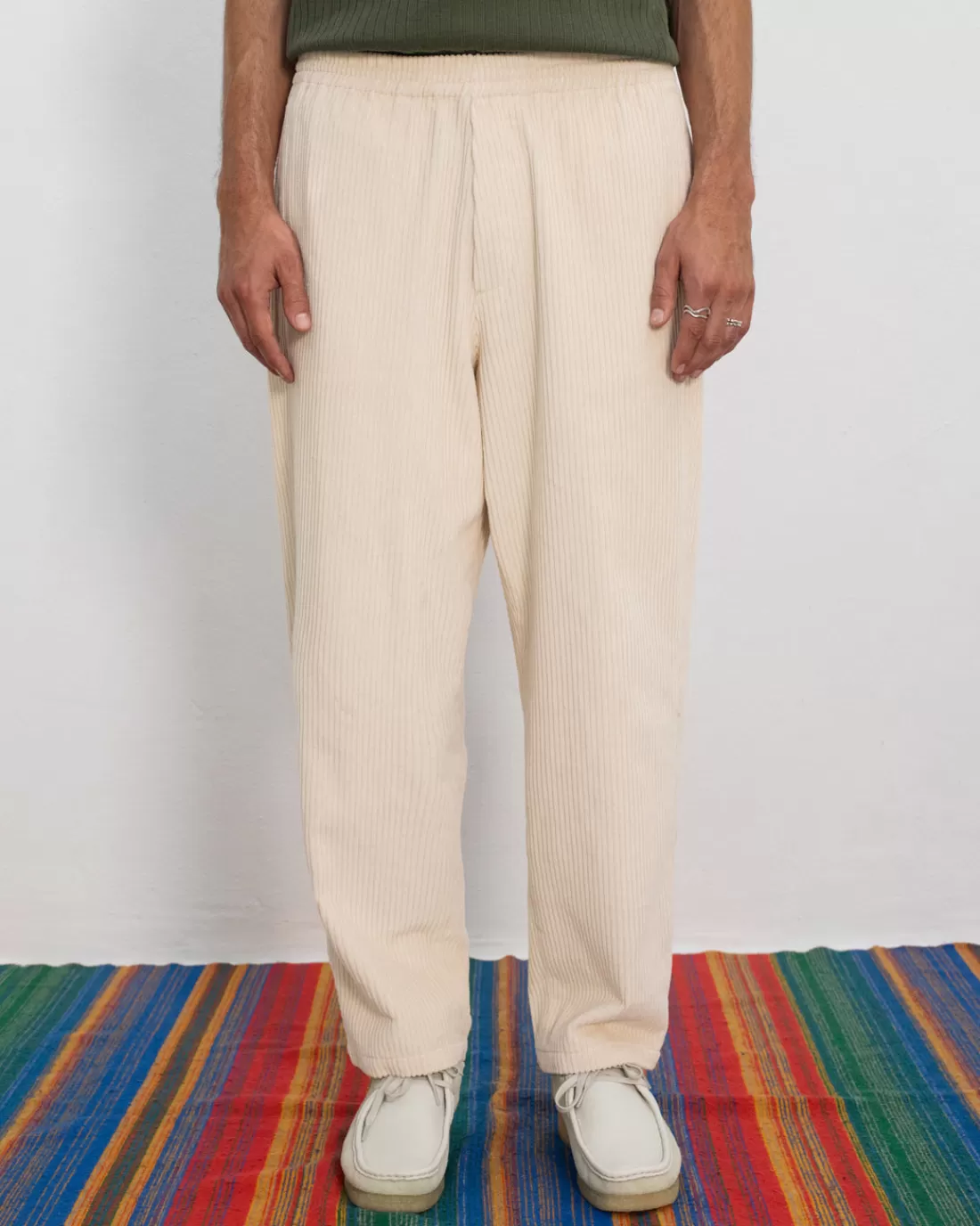 Pants & Shorts | Pants & Shorts | Rotholz Cord Wide Pant Organic Cotton - White Sand